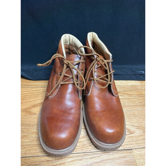VINTAGE Weinbrenner Chukka Boots Leather Made In USA Ankle Mens Size 10W Moc Toe